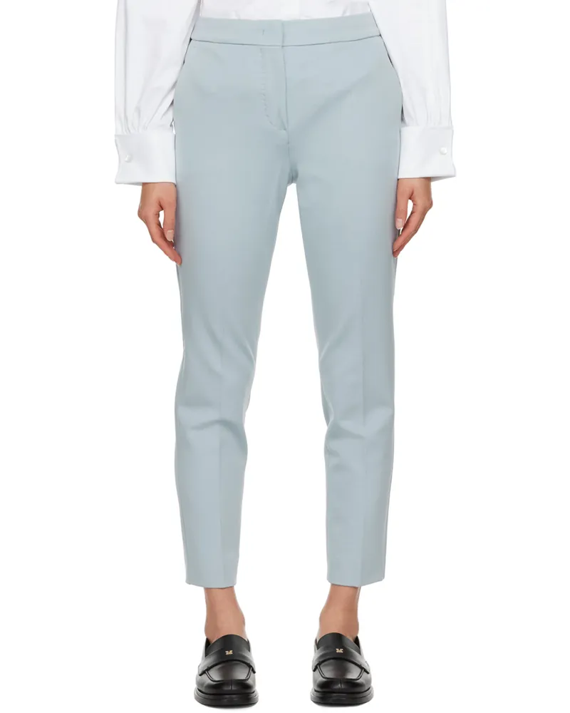 Max Mara Blue Cropped Trousers 017