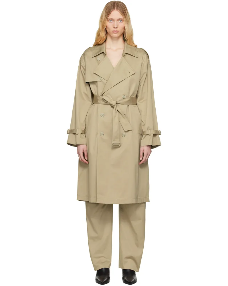 Maison Margiela Beige Dual Wear Light Cotton Twill Trench Coat 115