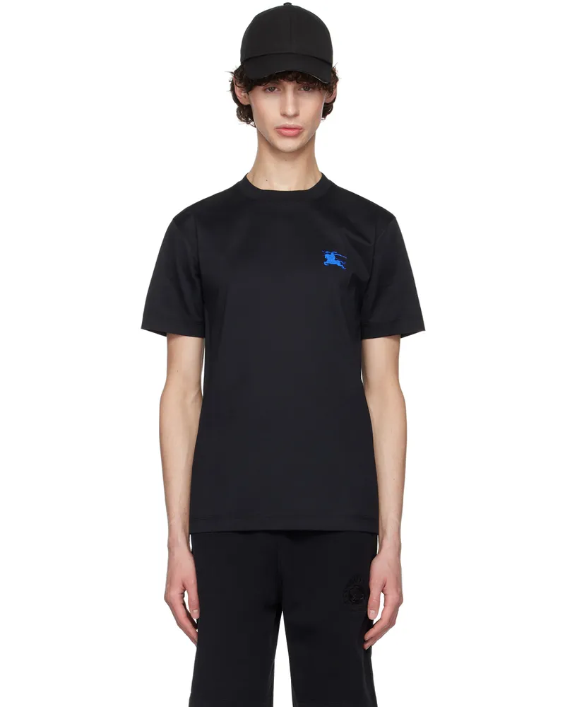 Burberry Black Cotton T-Shirt Black