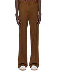 CMMN SWDN Brown Otto Wide Leg Trousers Brown