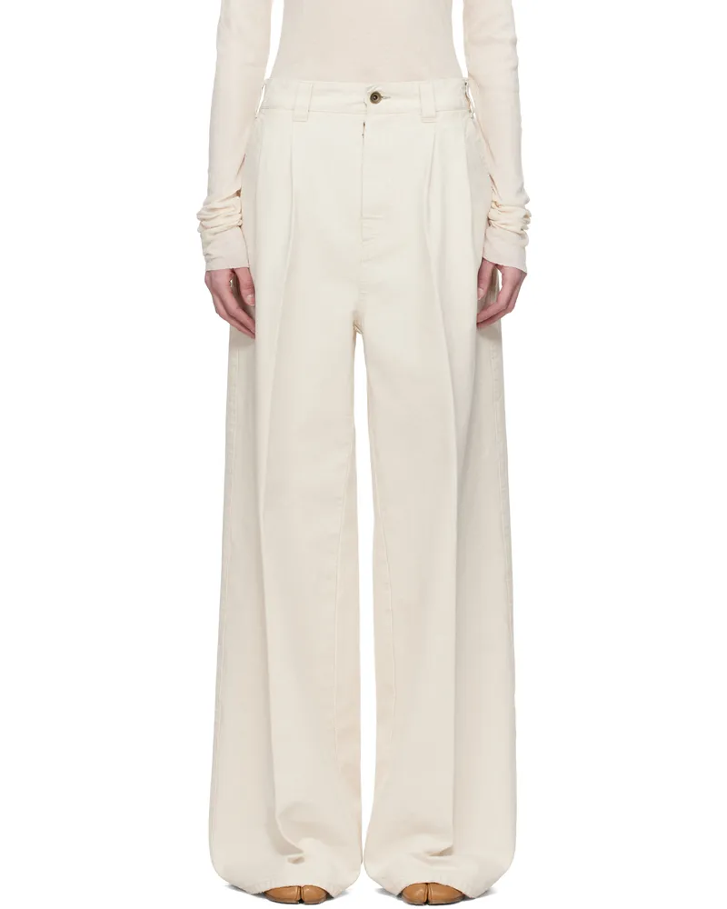 Maison Margiela Off-White Pleat Jeans 103