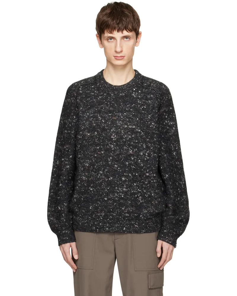 Helmut Lang Black Raglan Sleeve Sweater Black