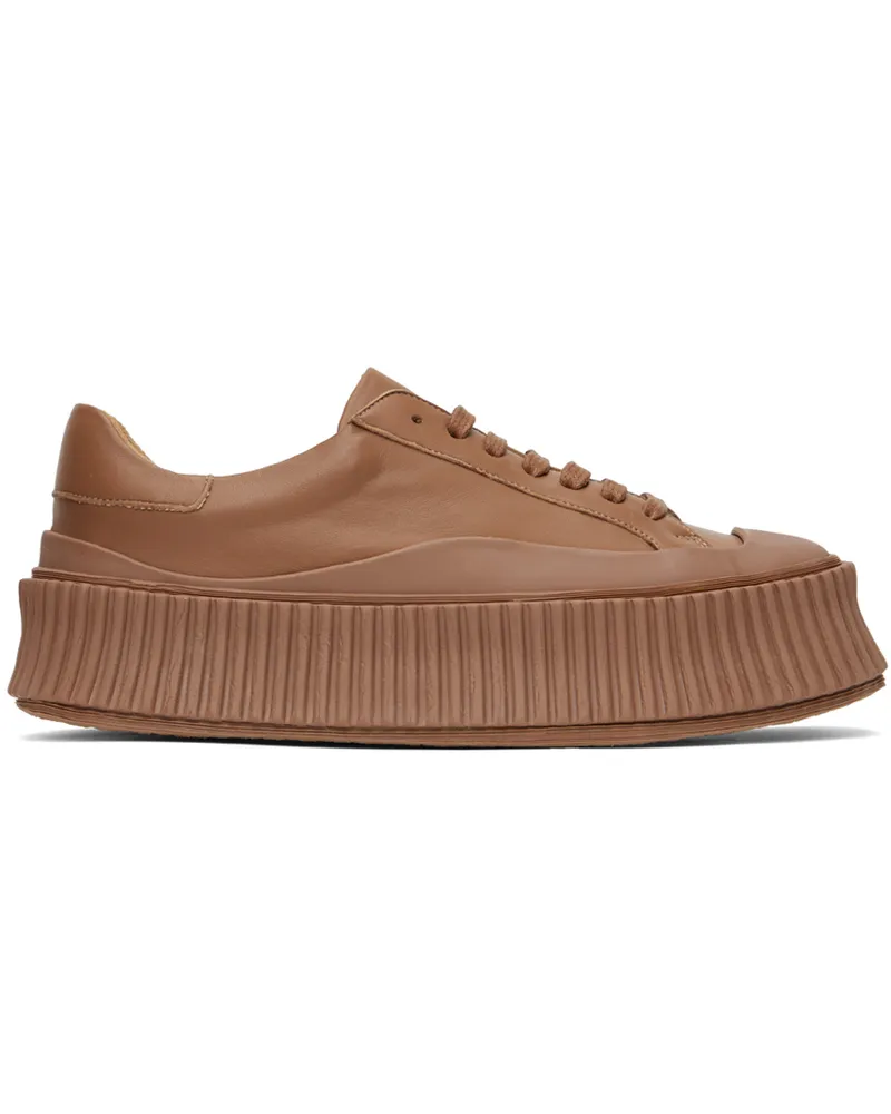 Jil Sander Tan Leather Sneakers 226