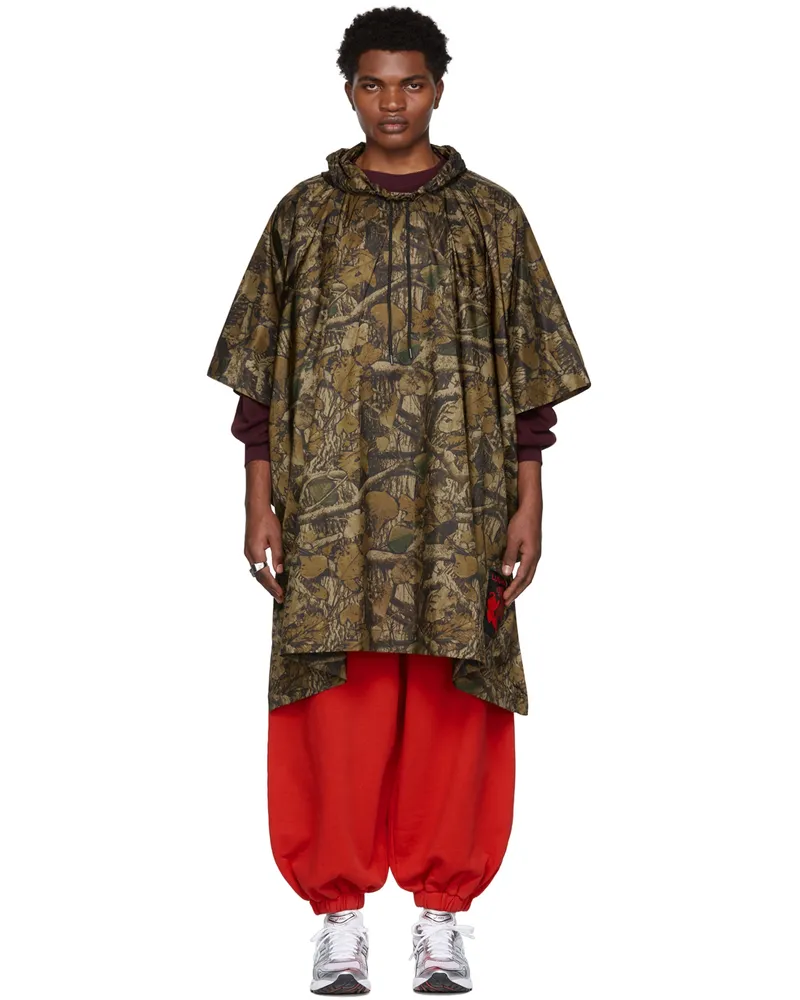 LU'U DAN SSENSE Exclusive Taupe Camo Cape Camo
