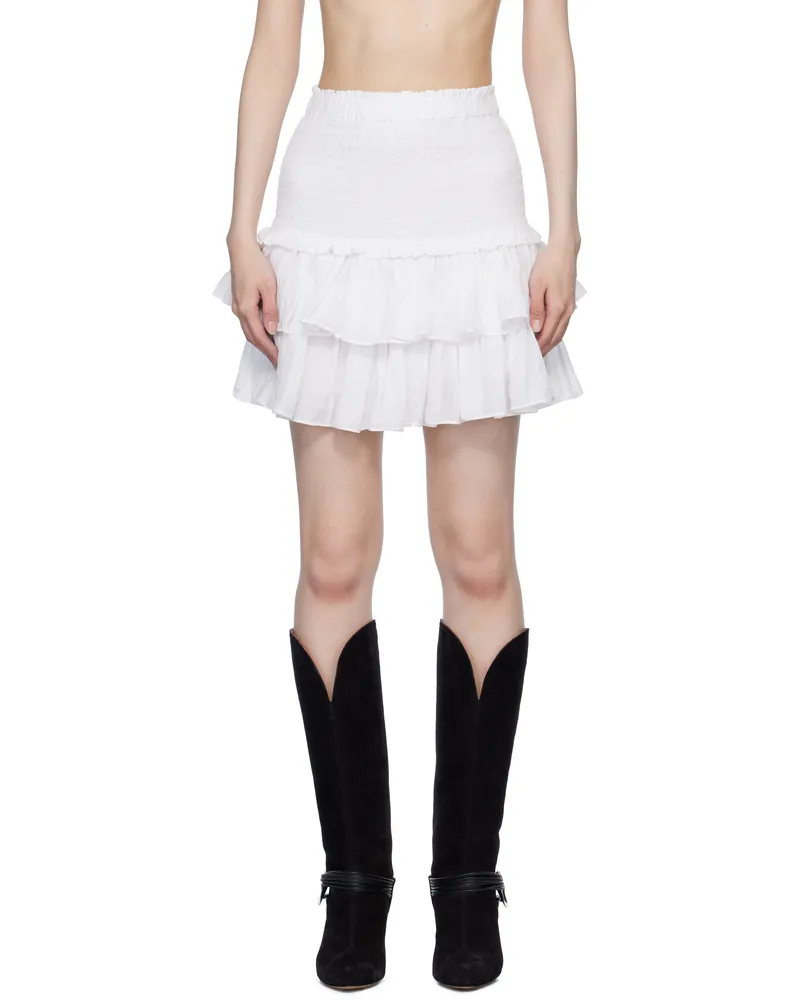 Étoile Isabel Marant White Naomi Mini Skirt White