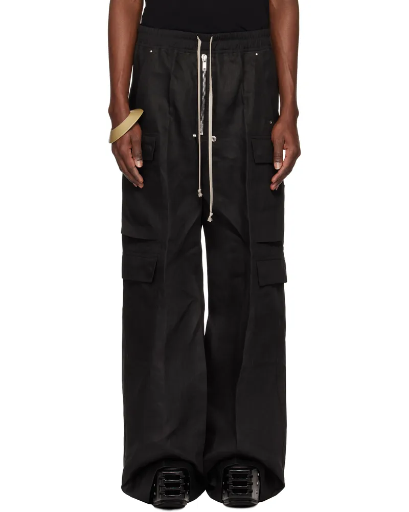 Rick Owens Black Hollywood Cargobela Cargo Pants 09