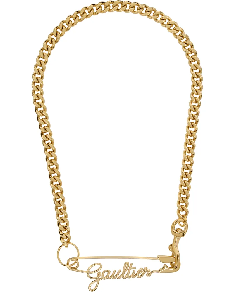 Jean Paul Gaultier Gold 'The Gaultier Safety Pin' Necklace 92