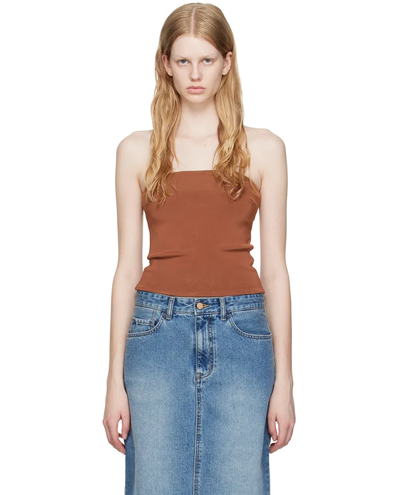 Esse Studios Brown Strapless Tube Top Sienna
