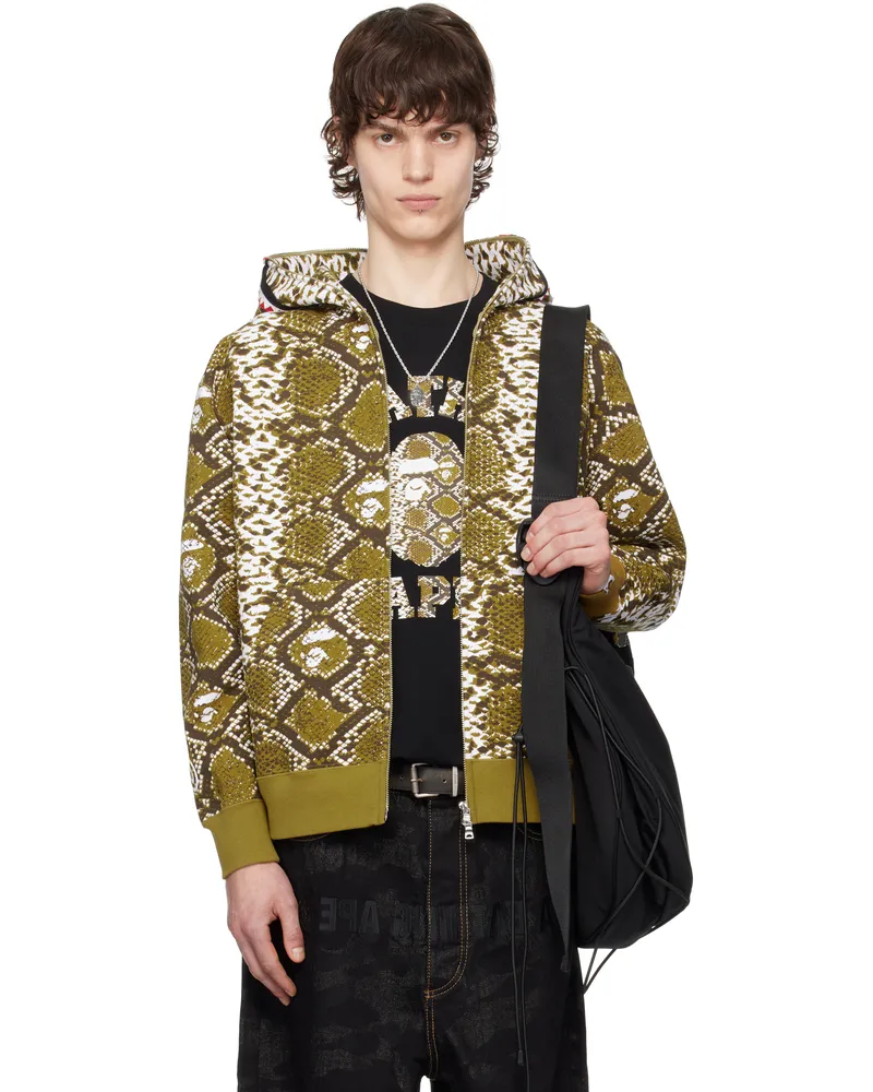 BAPE SSENSE Exclusive Khaki Shark Hoodie Tan-tan