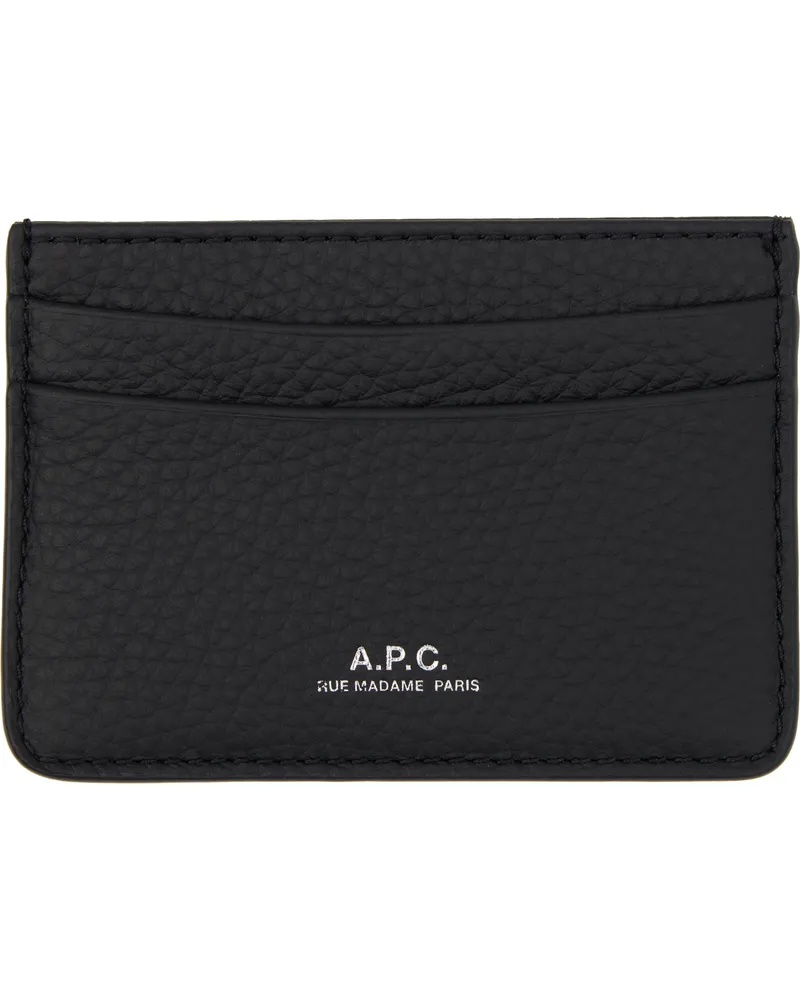 A.P.C. Black André Card Holder Lzz