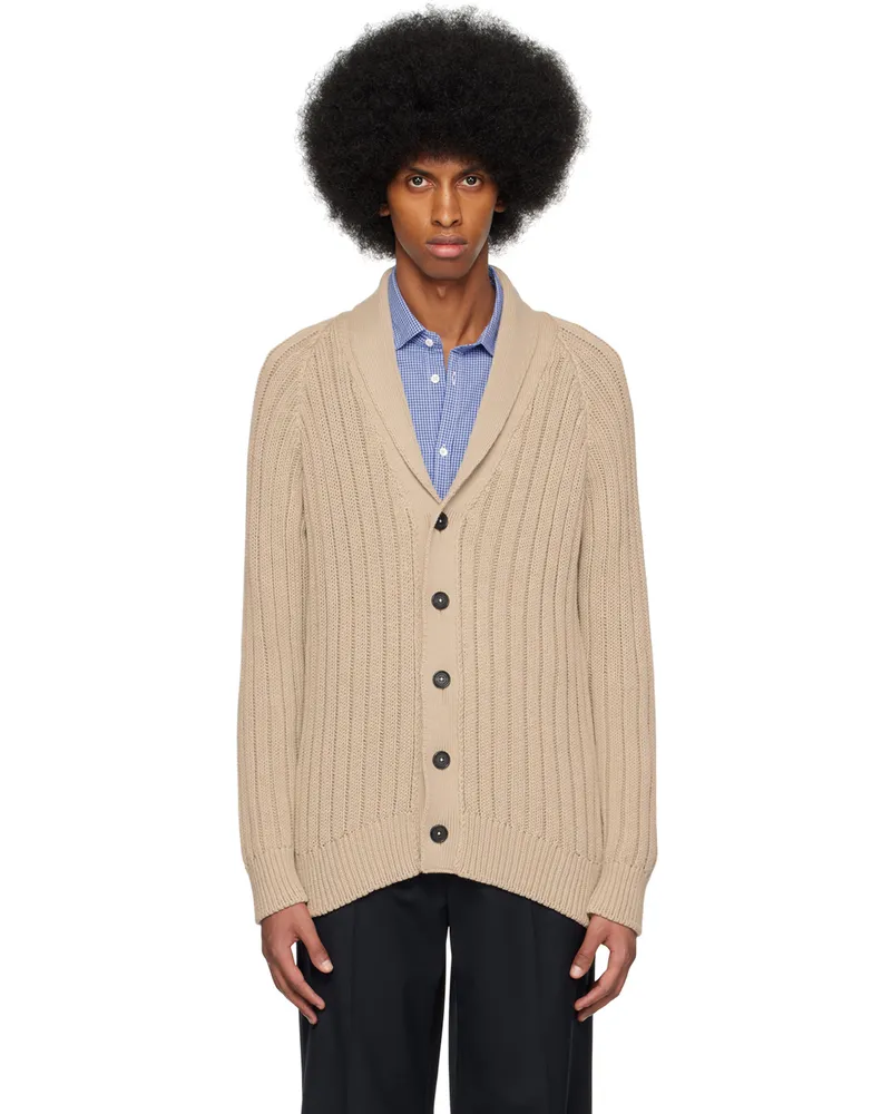 Massimo Alba Beige Steve Cardigan Sabbia