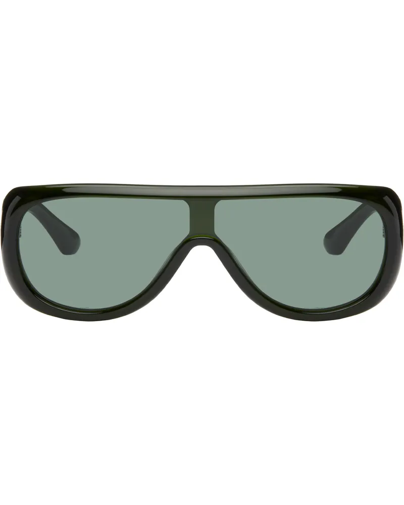 Port Tanger SSENSE Exclusive Green Sayf Sunglasses Green