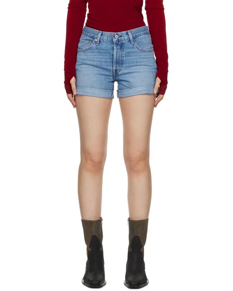 Levi's Blue 501 Rolled Denim Shorts Must