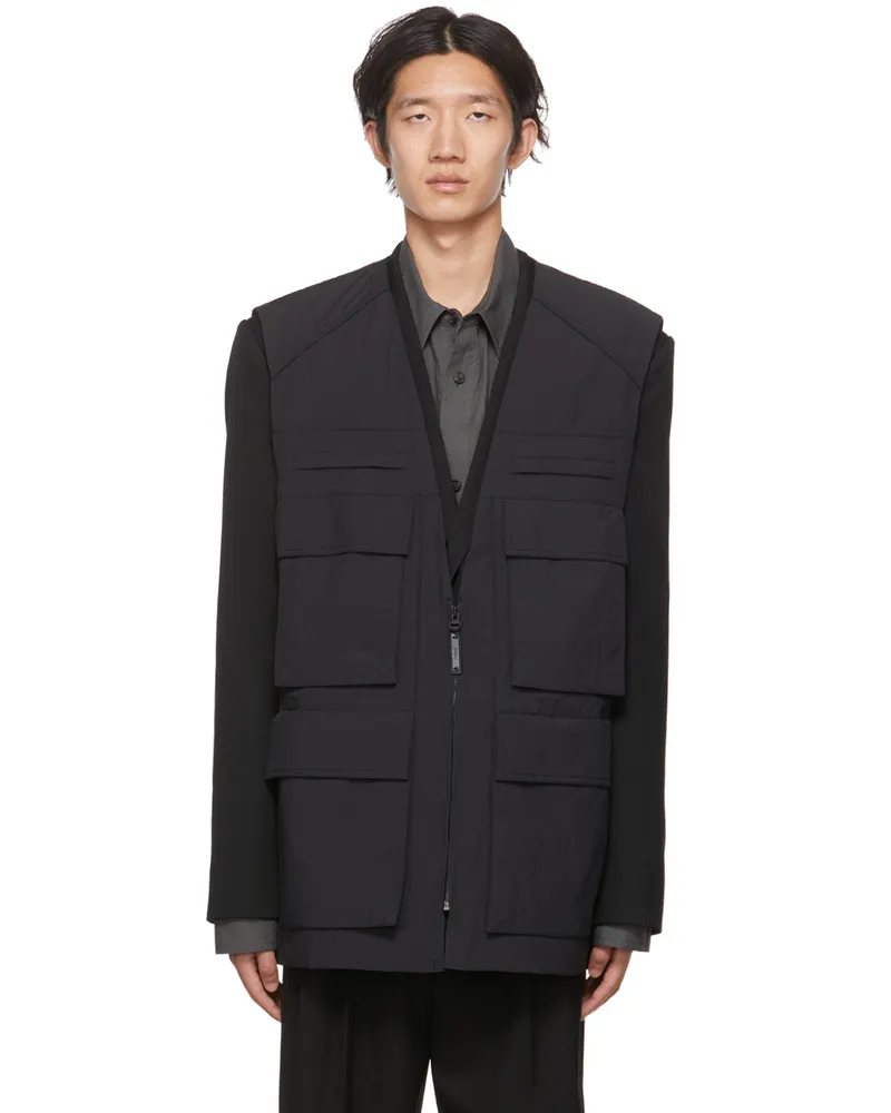 JUUN.J Black Layered Blazer 5