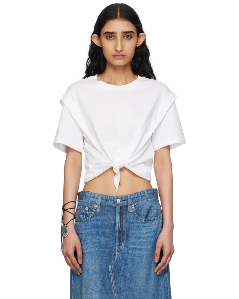 Rag & Bone White Mica Tie T-Shirt White