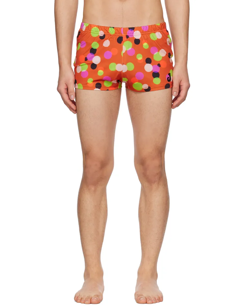 Jacquemus Orange Le Raphia 'Le Short De Bain' Swim Shorts 8co