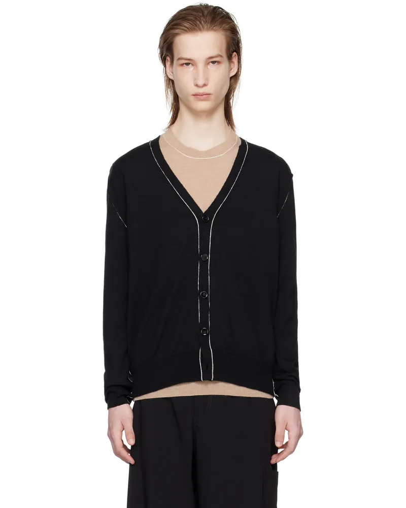 Maison Margiela Black Inverted Seams Cardigan Black