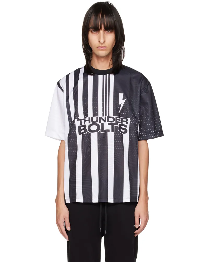 Neil Barrett Black & White Soccer T-Shirt 524