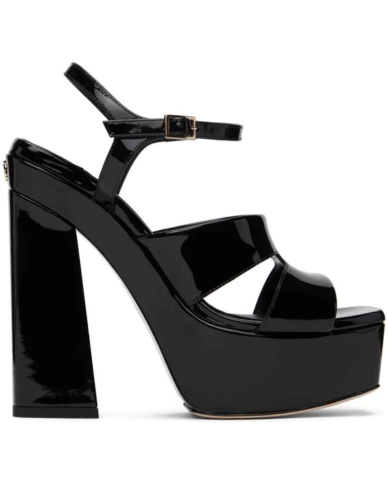 Jimmy Choo Black Ellison/PF 140 Heeled Sandals Black