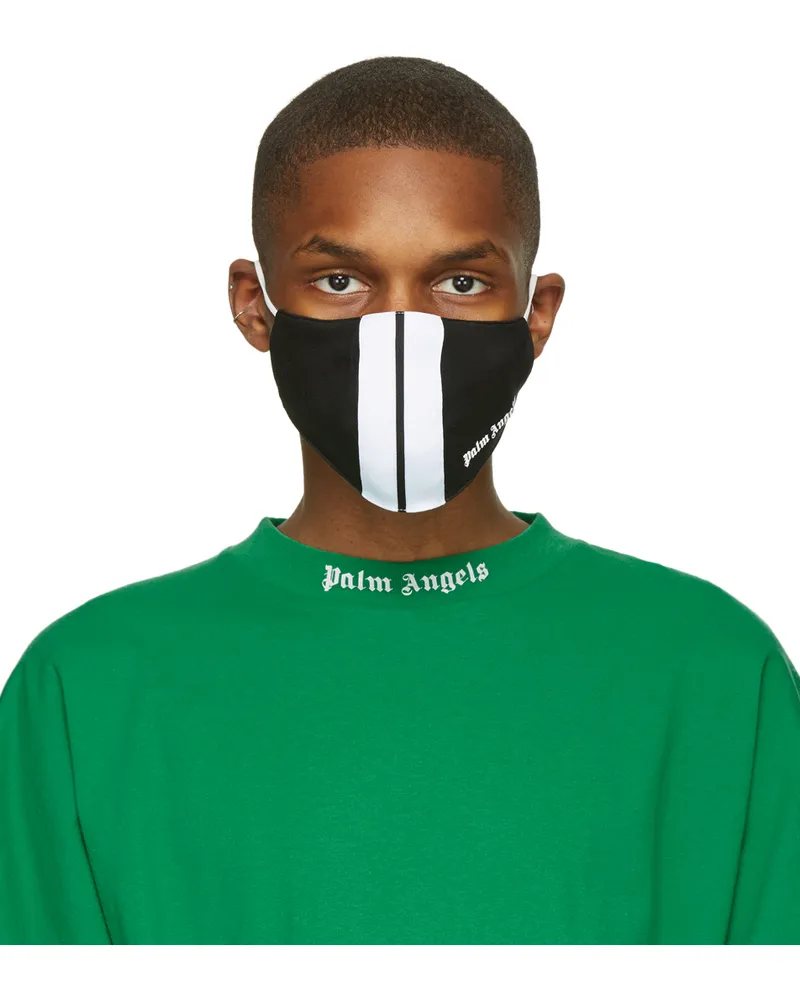 Palm Angels Black & White Classic Track Mask Black