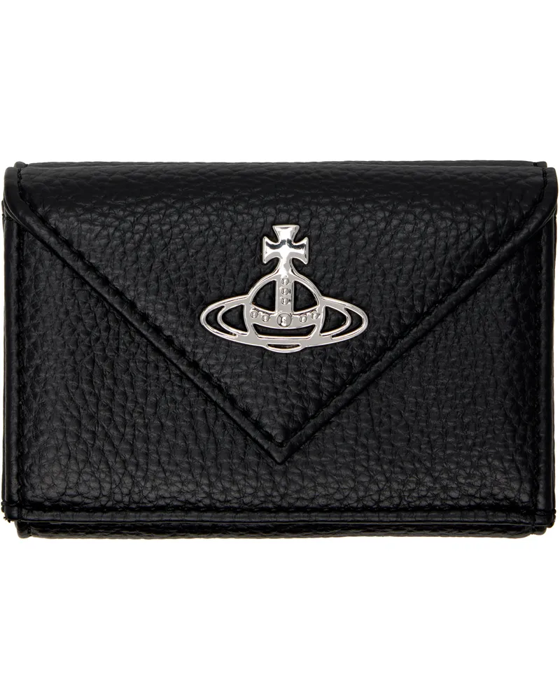 Vivienne Westwood Black Envelope Trifold Wallet Aw24-black