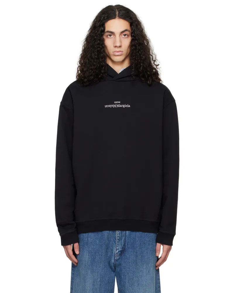 Maison Margiela Black & White Embroidered Hoodie 962