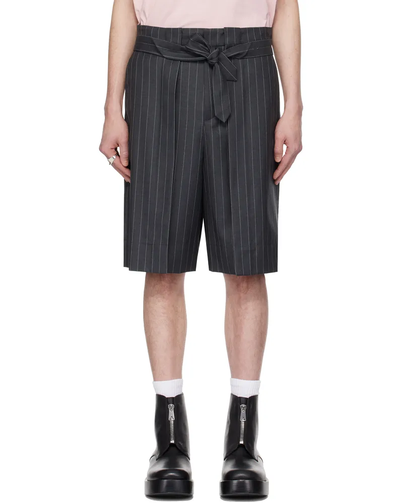 J.W.Anderson Gray Folded Front Pleat Shorts 945