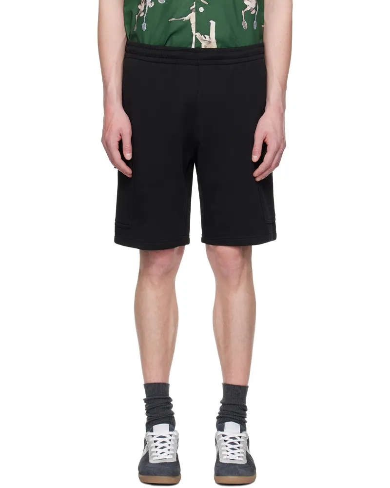 Lacoste Black Cotton Fleece Cargo Shorts 031