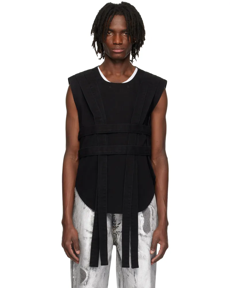 KUSIKOHC Black Straps Vest Black