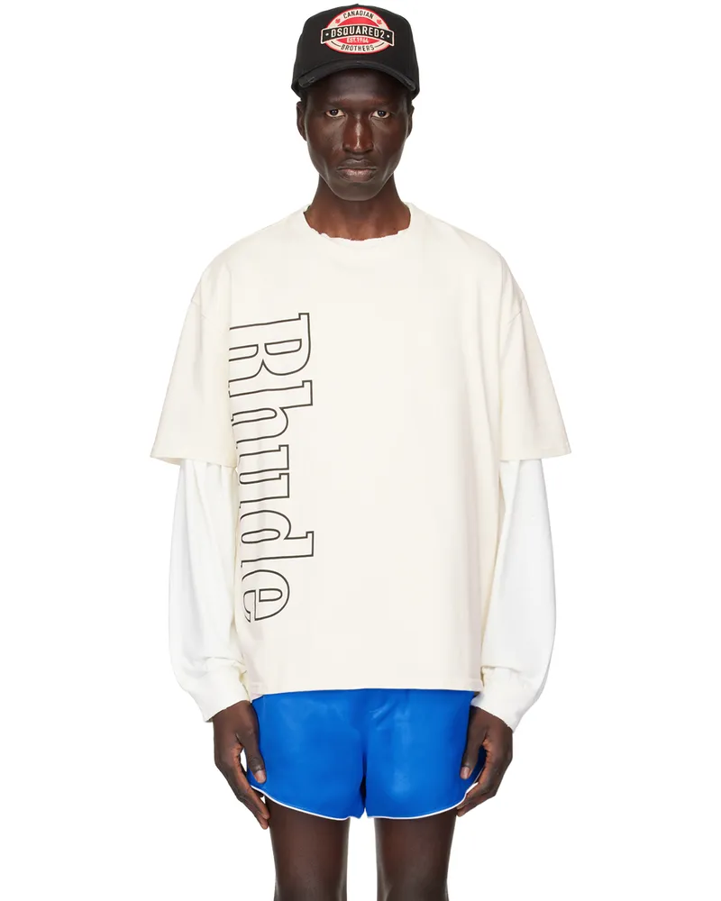 RHUDE Off-White Side Logo T-Shirt Vtg