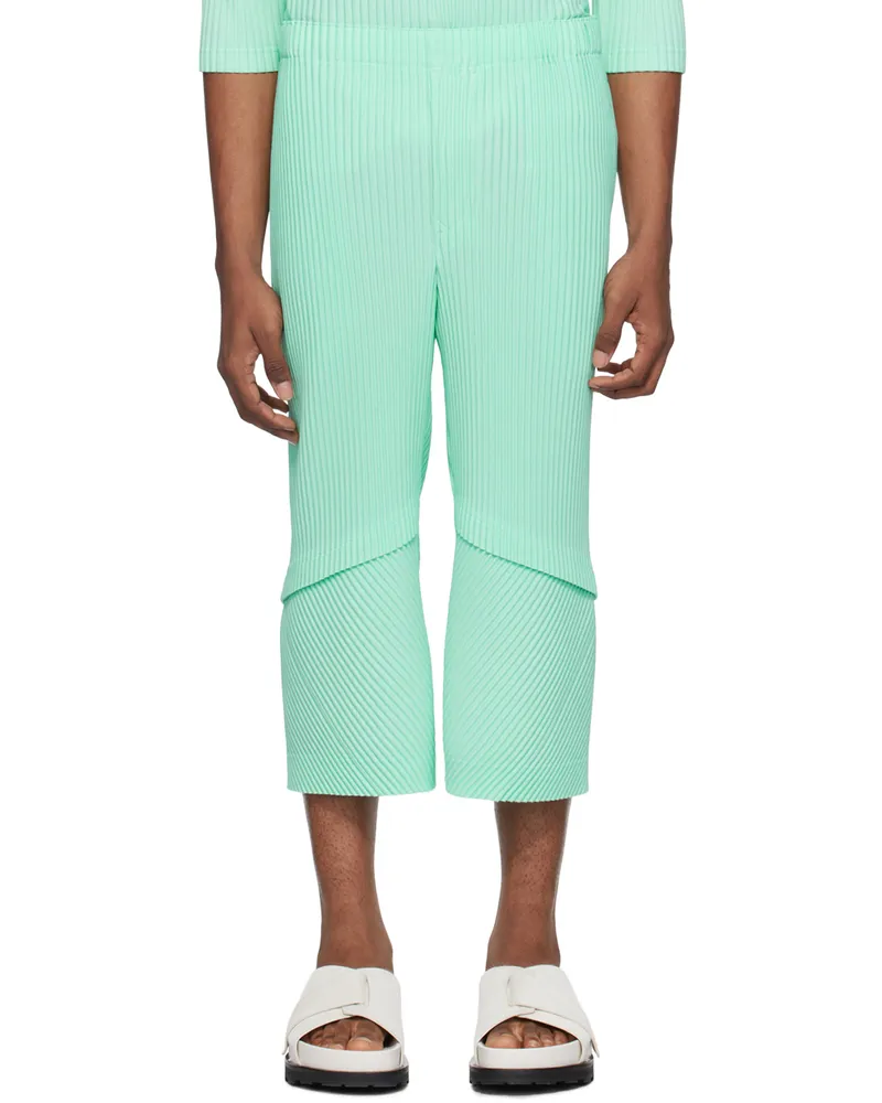 Issey Miyake Green Aerial Trousers 60-green