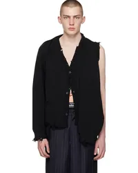 Doublet Black 2Way Sleeve Cardigan Black