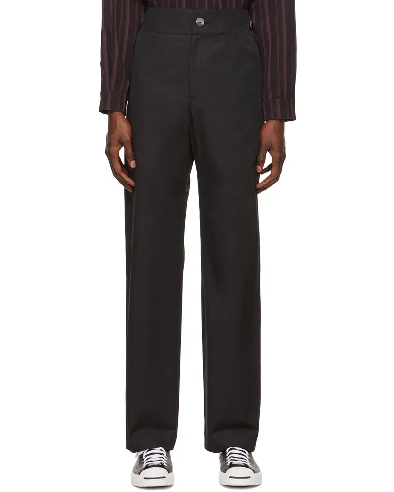 Labrum Black Cotton Trousers Black