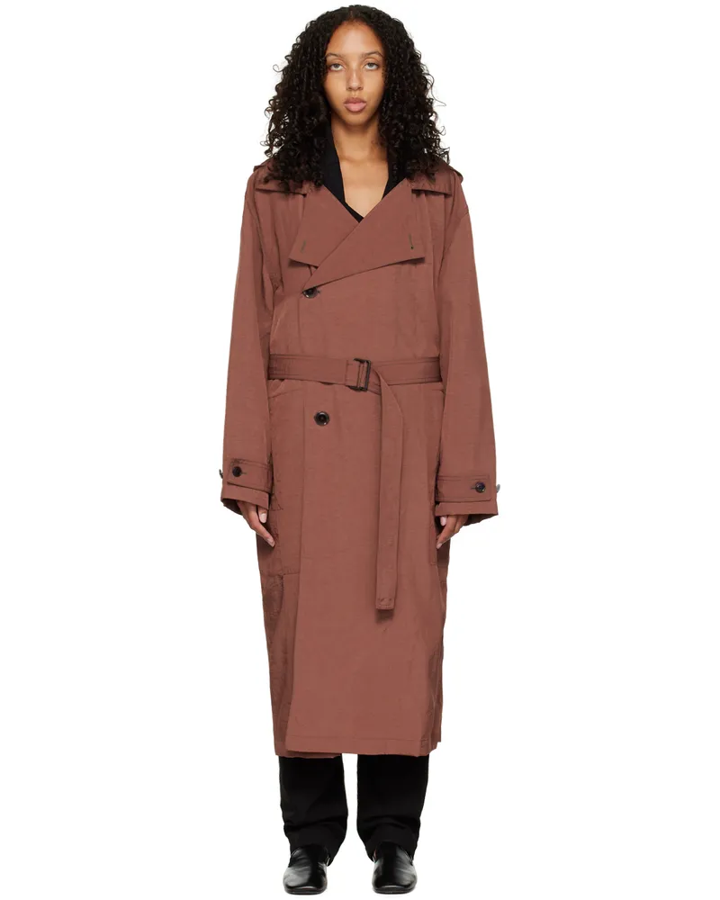 Christophe Lemaire Burgundy Light Trench Coat Br428