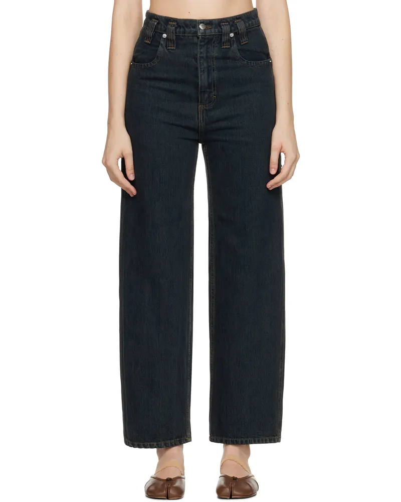Eckhaus Latta Blue Baggy Jeans Contact