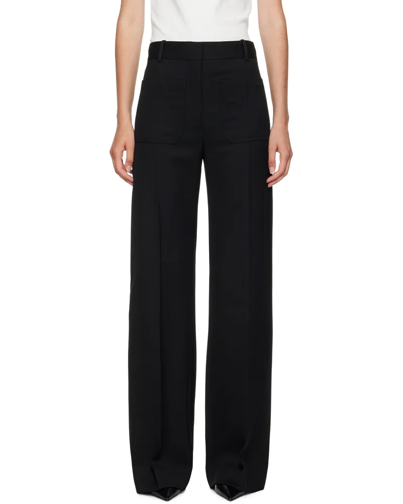 Victoria Beckham Black Alina Tailored Trousers Black