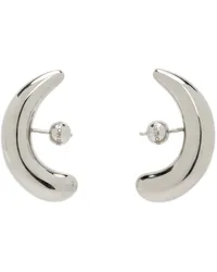 PANCONESI Silver Half Moon Hoop Earrings Silver