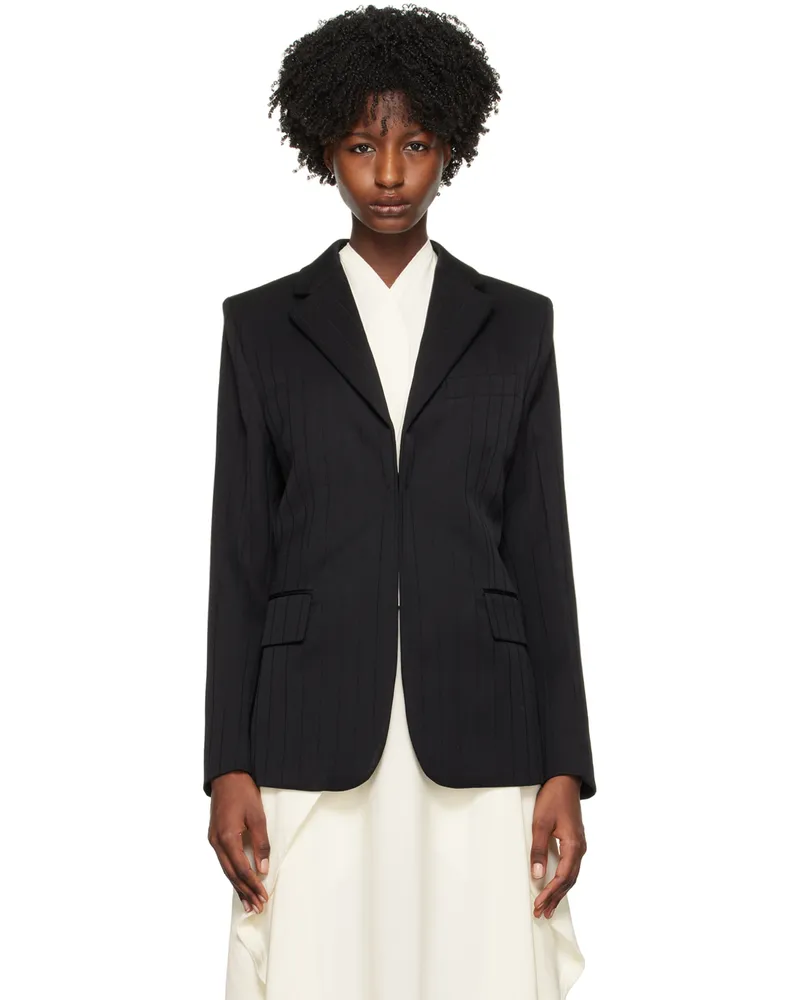 Victoria Beckham Black Backless Blazer 1