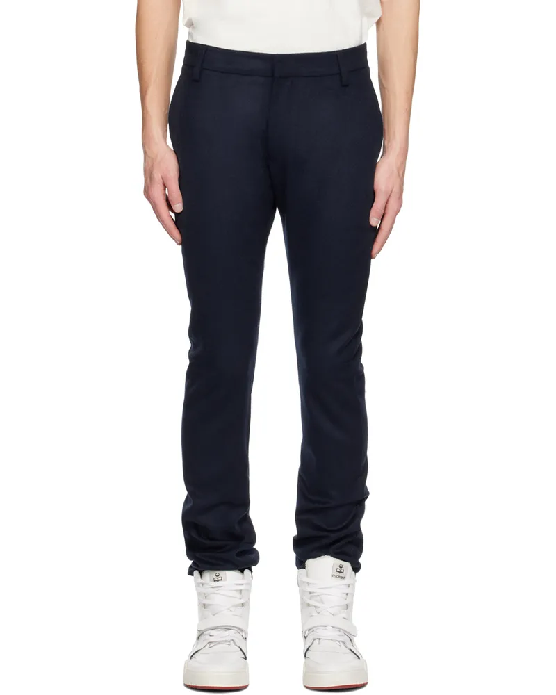 Frenckenberger Navy Four Pocket Trousers Black