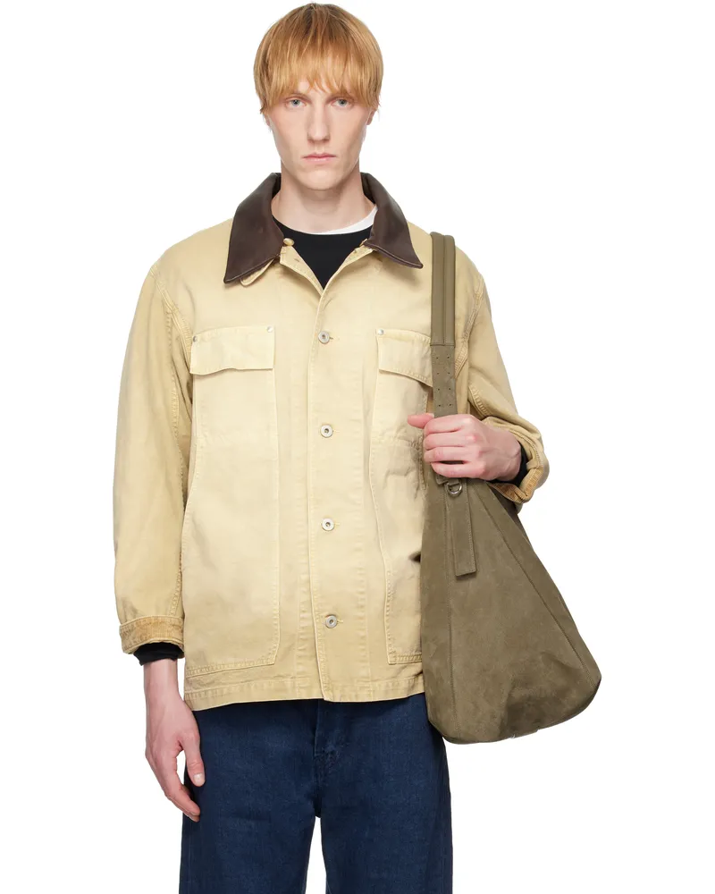 AURALEE Beige Organic Cotton Duck Jacket Light