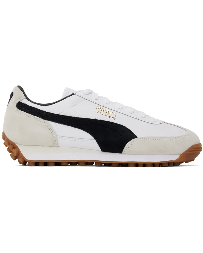 Puma White & Black Easy Rider Mix Sneakers Puma