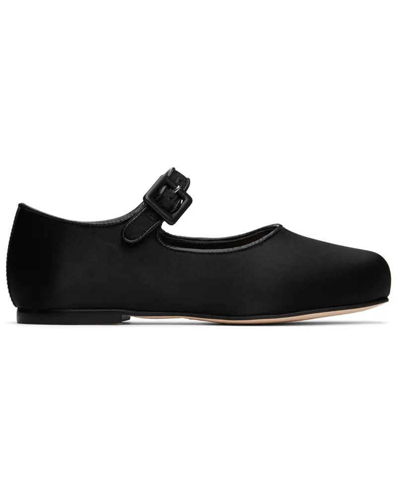 Sandy Liang Black Mary Jane Pointe Ballerina Flats 001