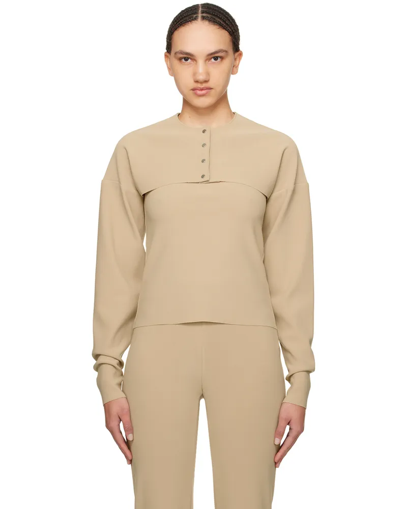 Birrot Beige Lay2 Cardigan Peanut