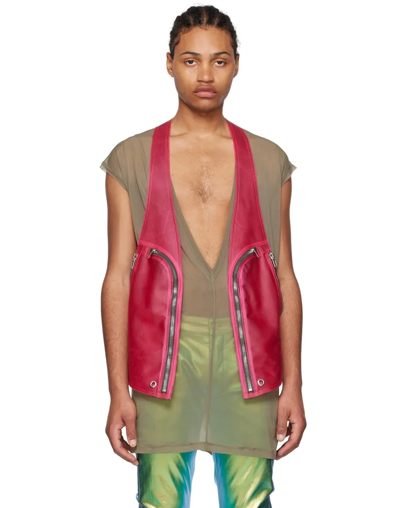 Rick Owens Pink Bauhaus Vest 13