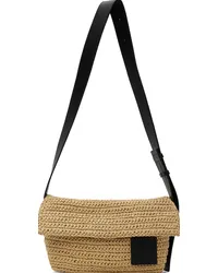 Jil Sander Beige Crochet Utility Bag Natural