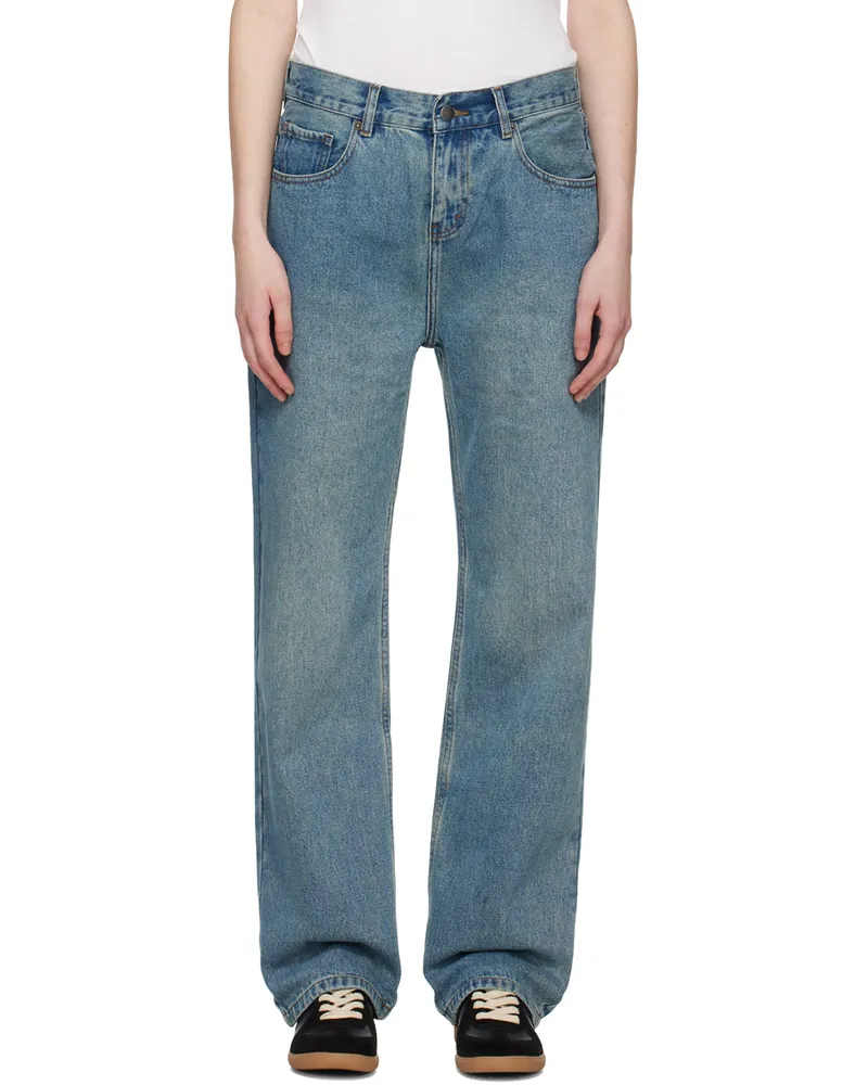 Wynn Hamlyn Blue Straight Jeans Mid