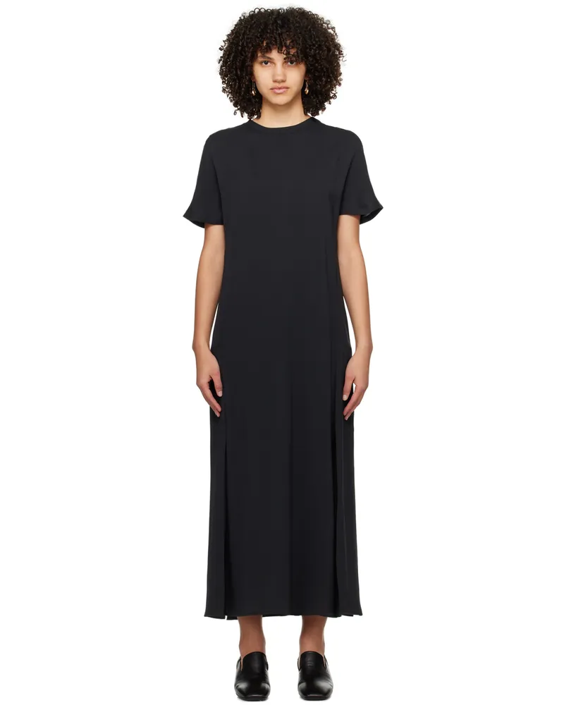 Studio Nicholson Navy Zip Maxi Dress Darkest