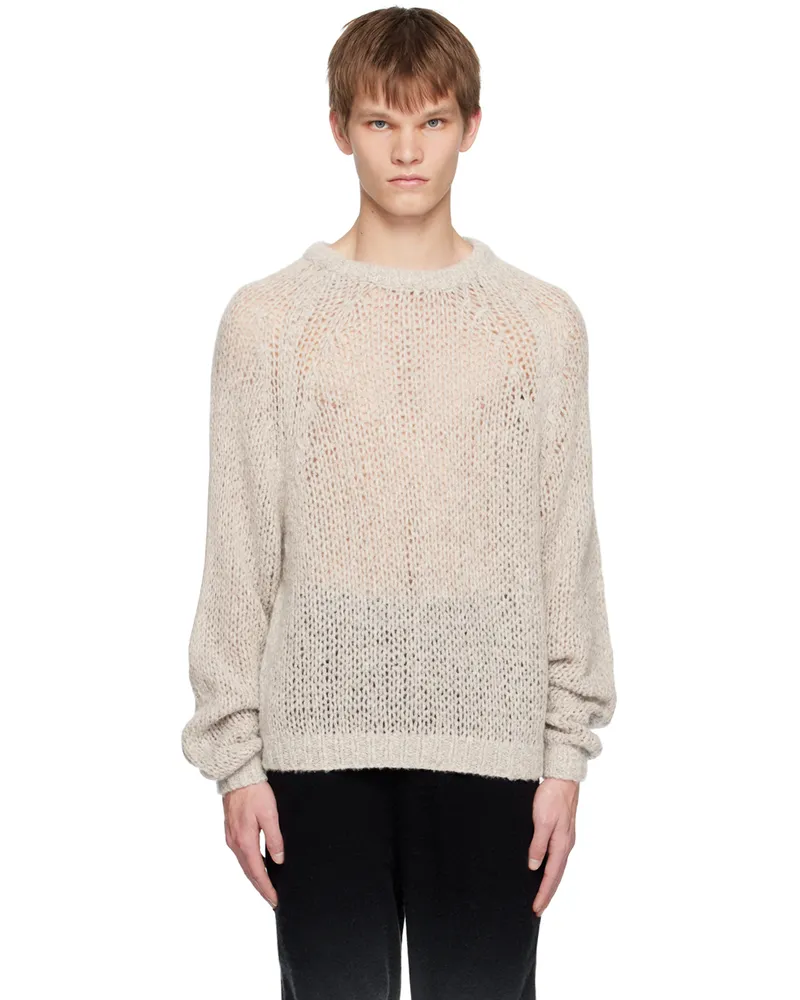 Frenckenberger Beige Crewneck Sweater Hazel
