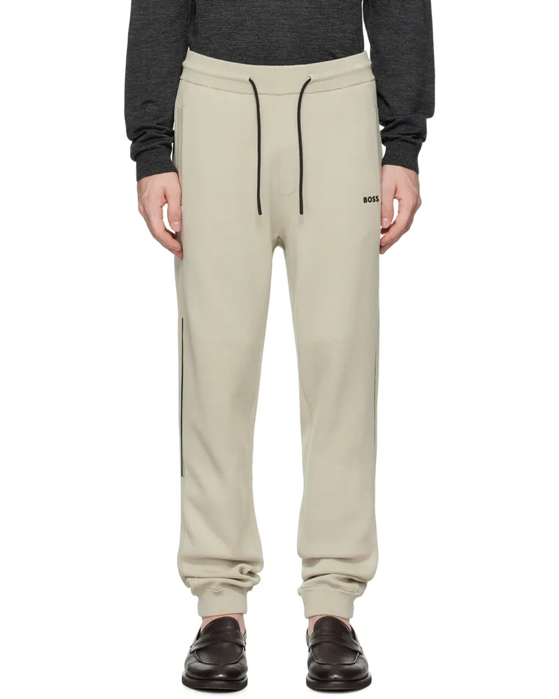 HUGO BOSS Beige Logo-Embossed Sweatpants 271-light