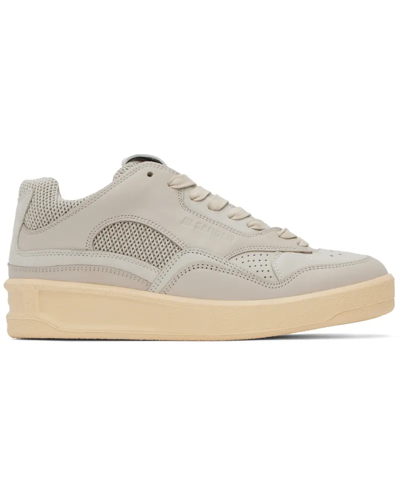 Jil Sander Gray Perforated Sneakers 055